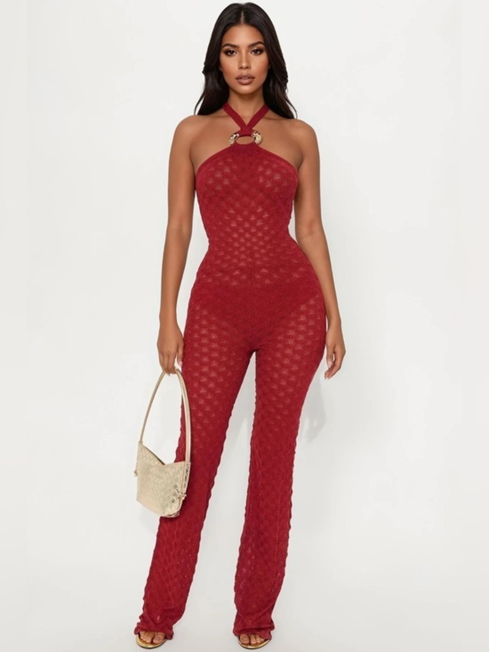Fashion Nova Feeling Beachy Crochet Jumpsuit
